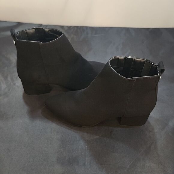 A.NEW.DAY POINTED TOE LOW BLOCK-HEEL ANKLE BOOTS - Picture 9 of 16